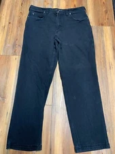 Duluth Trading Flex Fire Hose Jeans Pants Men’s 34x28 Black Stretch Relaxed Fit