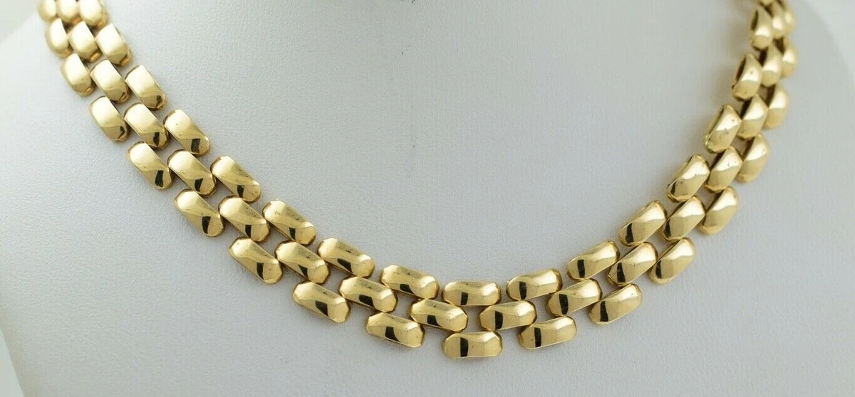 42970 - SOLD - Gold Diamond Panther Link Necklace – Durland Co