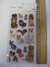 Recollections Stickers DOGS Clear Flat & Dimensional 14 Pieces NIP