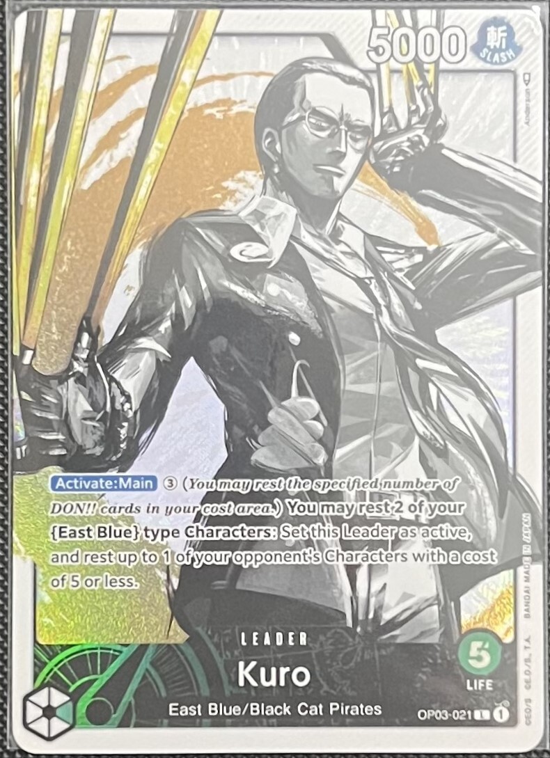 One Piece Card Game Kuro Leader OP03-021 Alt Art English