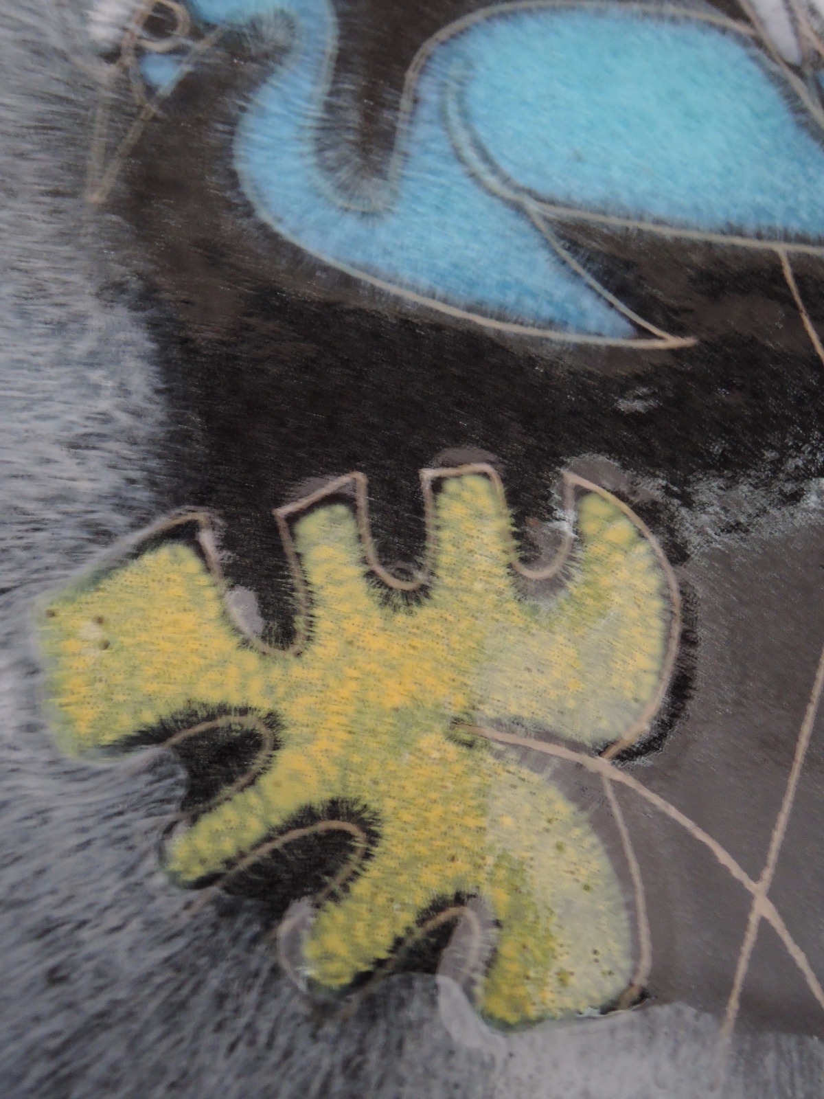 FILA Grande piatto da parete Ruscha ciotola ceramica anni '50 ceramica tedesca occidentale 1A