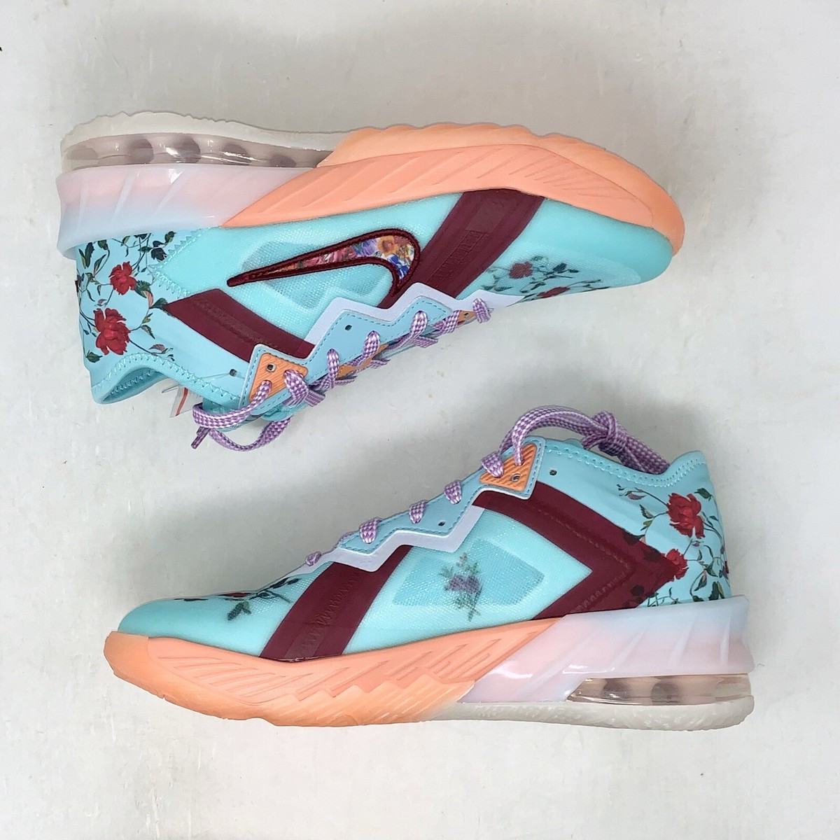 MIMI PLANGE × NIKE LEBRON 18 LOW 28.5 Nike Lebron 18 Low x Mimi Plange Floral Blue Sneakers, Size