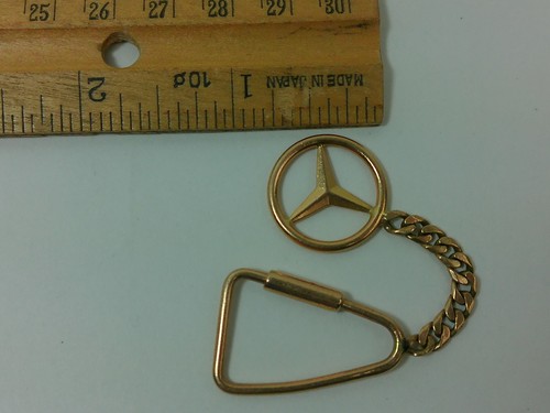 Vintage 14K Gold Mercedes Benz Auto Schlüsselanhänger Medaillon Ring Schraubverschluss Halter - Bild 19 von 24