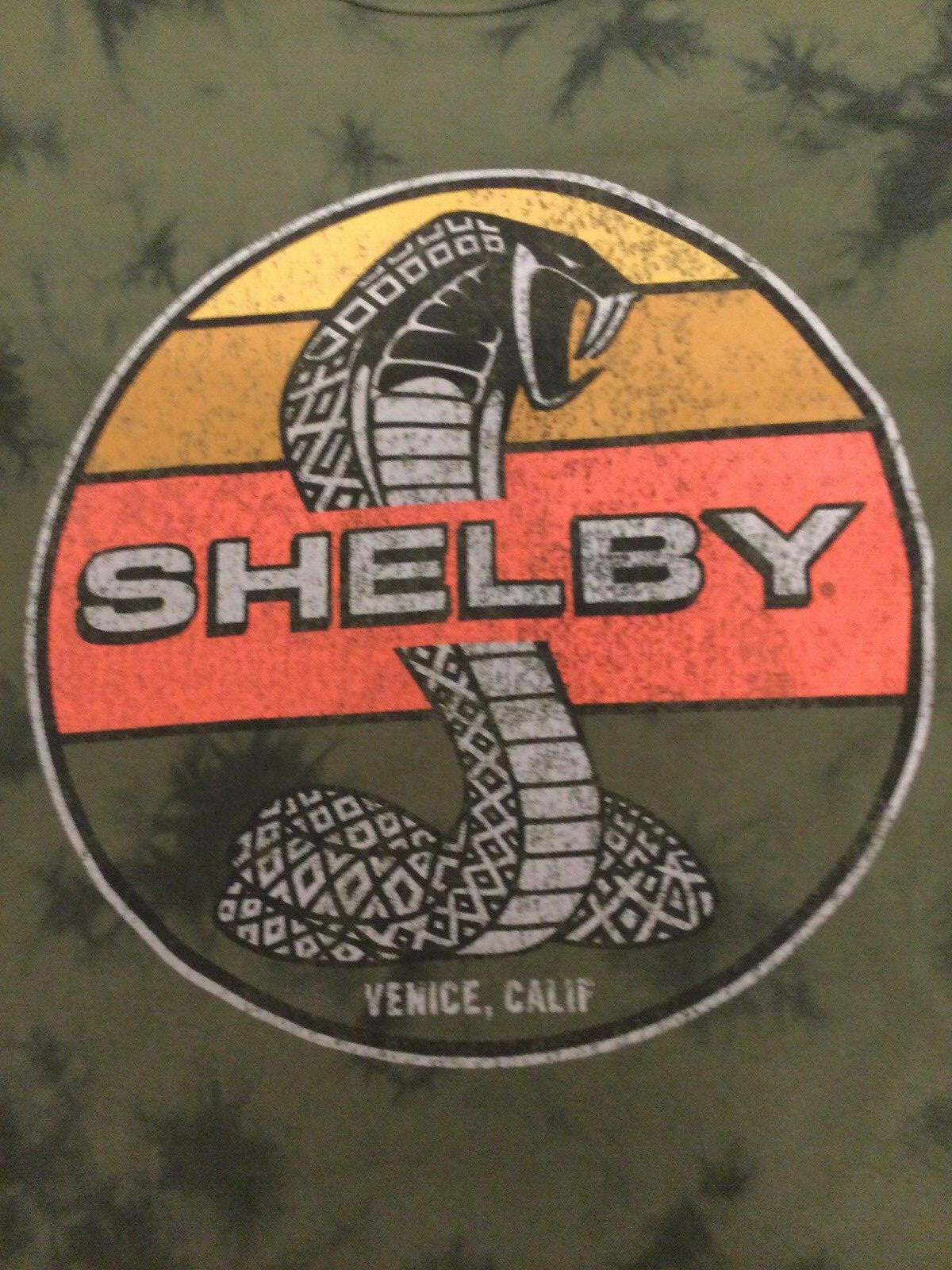 Ford Shelby Cobra T Shirt  Distressed Green Splatter Officially Licensed LARGE