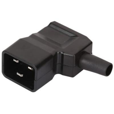 1PC IEC C20 Male Up 90° Angle Power UPS server plug Adaptor Chassis Adapter