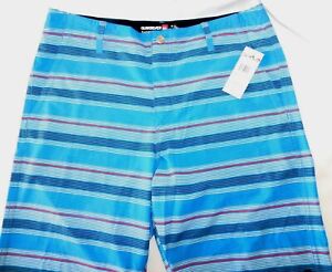 NEW MENS SIZE 34 RED/BLUE STRIPE QUIKSILVER AMPHIBIANS HYBRID BOARD ... Quiksilver Shorts Red