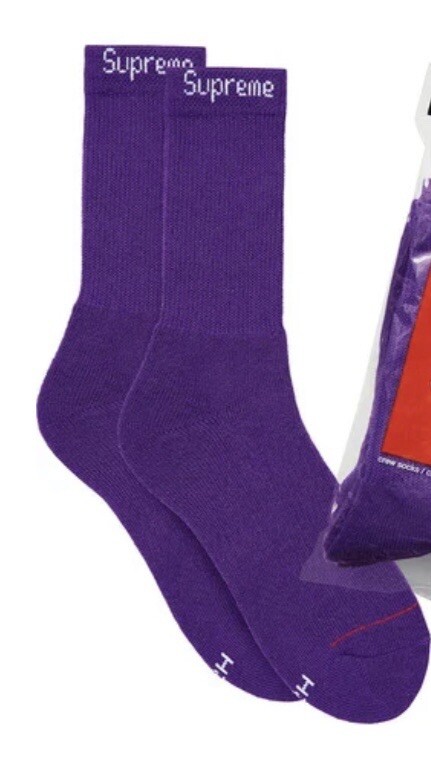 Supreme®/Hanes® Crew Socks (4 Pack) Purple | eBay