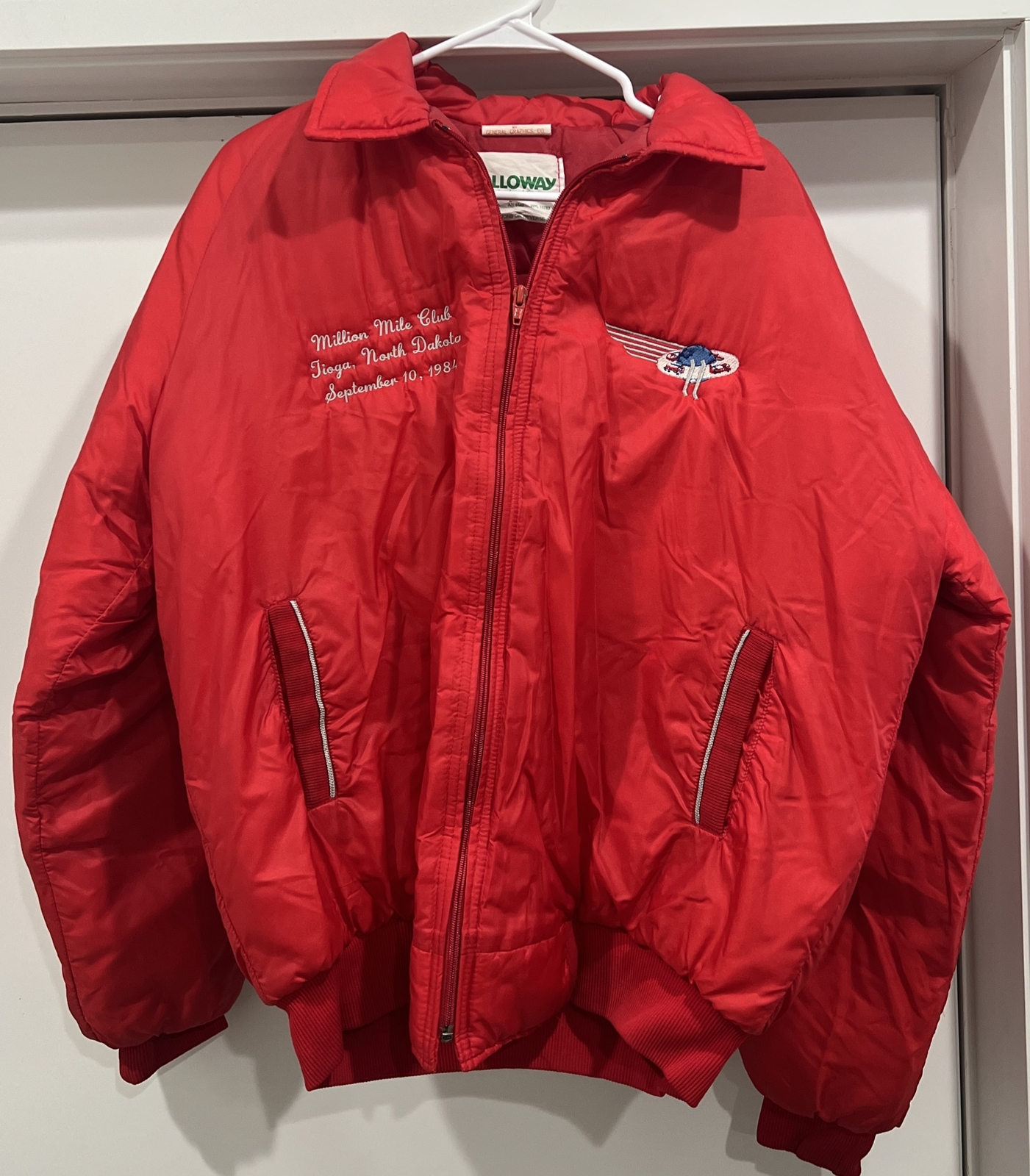 Vintage Halliburton Oil Coat Jacket / Safety Award Million Mile Club