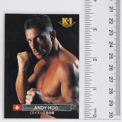 Carte Sportive Classée 10 Andy Hug K-1 Grand Prix 1997 - Bandai - Japon - Version Rookie