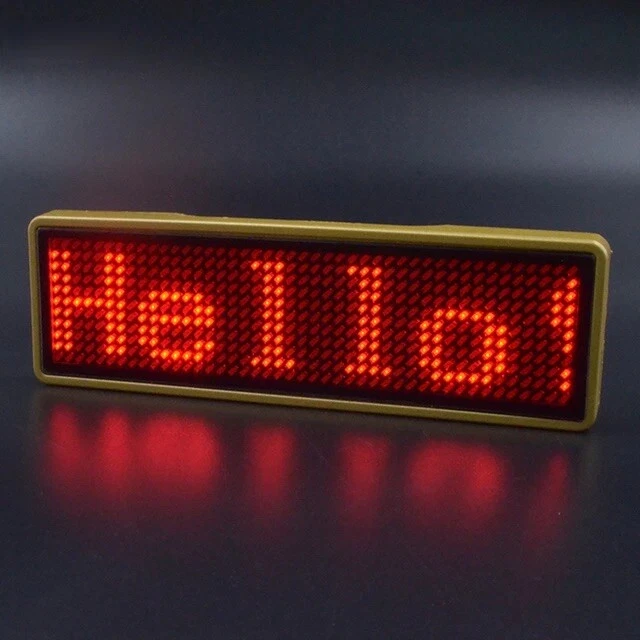 Bluetooth Compatible Scrolling Mini LED Sign LED Name Badge Tag. - Image 3 of 4