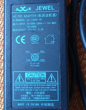 Jewel JS-12050-3C 12V 5A 4Pin AC Adapter Power Supply Charger