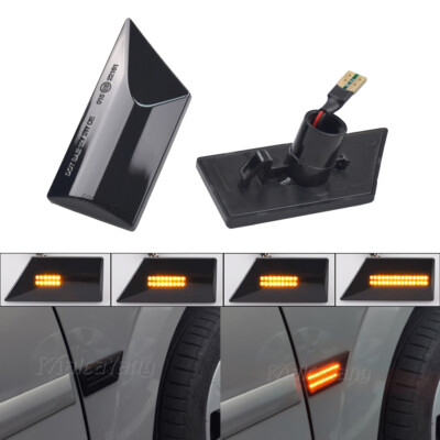 Smoked For Opel Vectra C Signum 2003-2008 LED Sequential Side Marker Light
