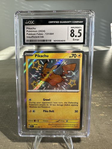 Pikachu graded CGC 8.5 for sale on eBay