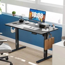 Black 48“x24” Modern Height Adjustable Electric Standing Desk Home Office Table