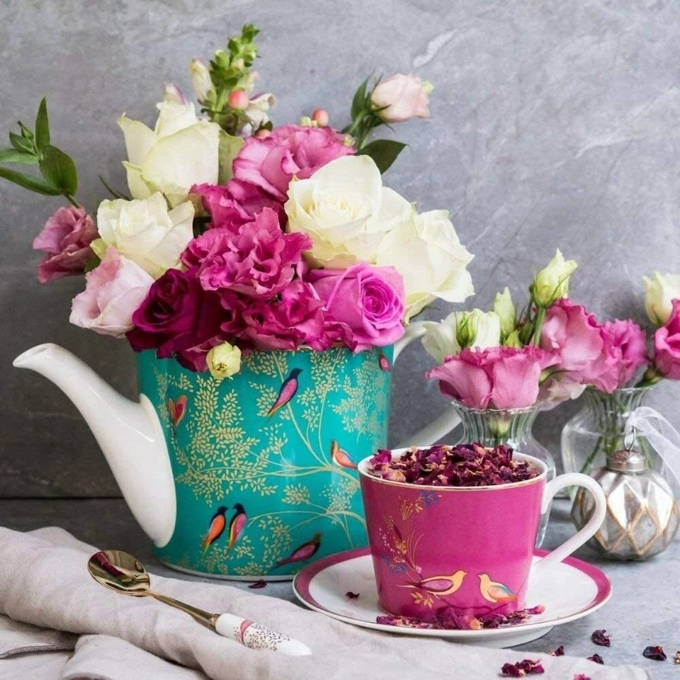 Tetera Portmeirion Sara Miller 2 Pintas, Colección Chelsea Londres - Verde Foto 3 de 4