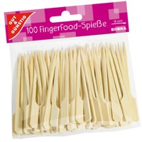 100X Fingerfood SpießE Sticks Picker Bambus Holz 9Cm Grill Cocktail KäSe Party