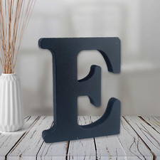 4 Inch Black Wood Letters Unfinished Wood Letters for Halloween Decorative Stand