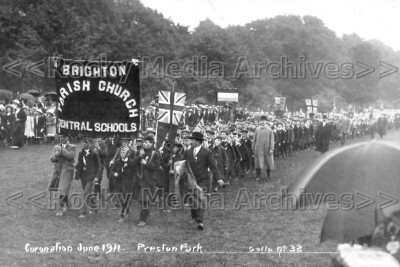 Isf-72 Coronation Parade, Preston Park, Brighton, Sussex 1911. Photo