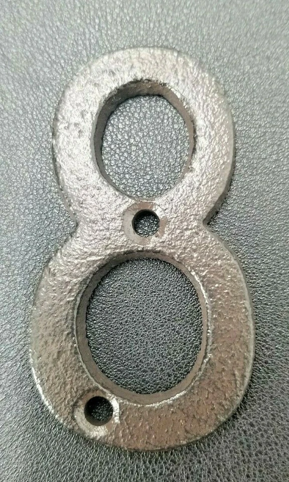 Address House Number Lettering Rustic Cast Iron Mounting Included 3 x 1.5 Inch - Image 4 of 4