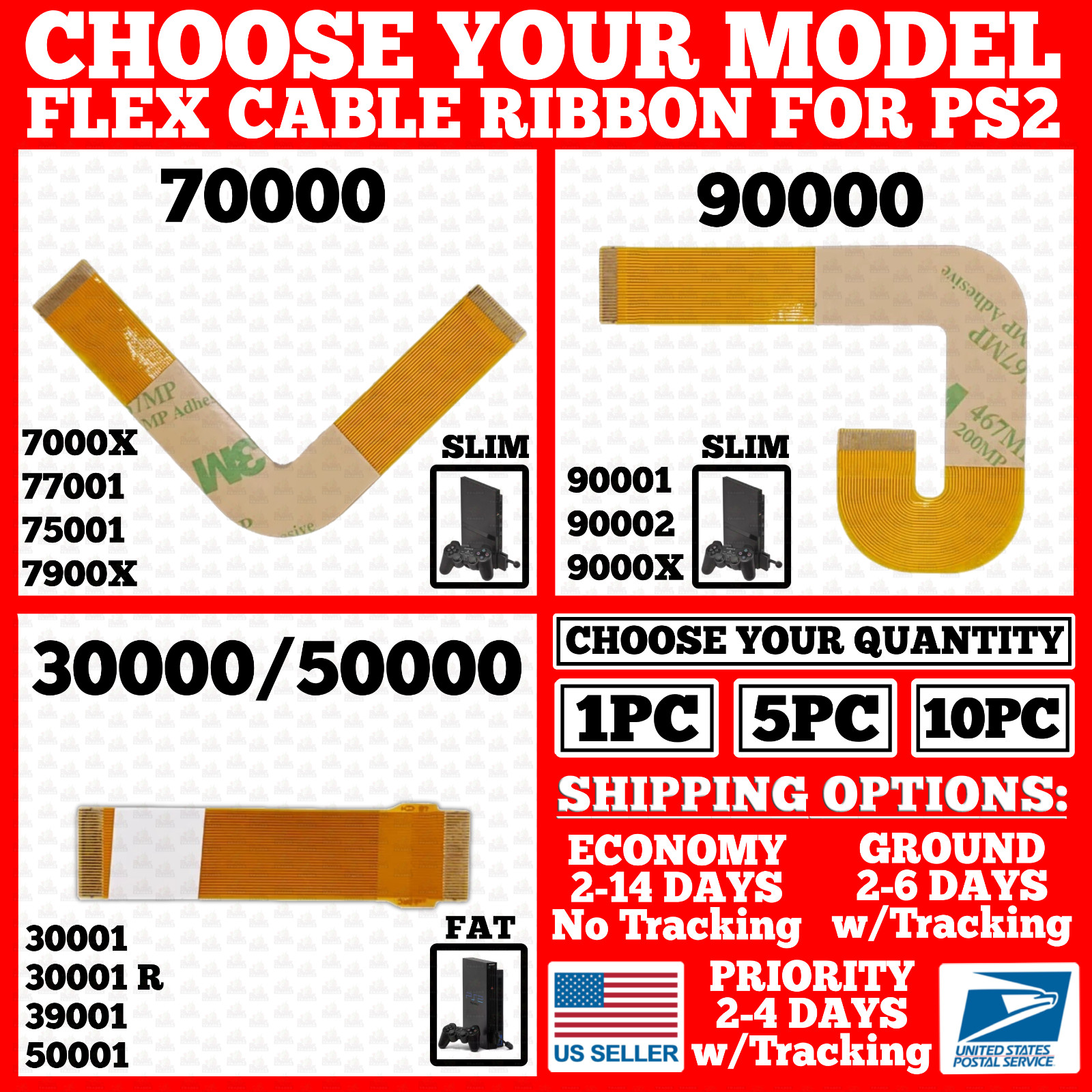 Laser Flex Cable For PlayStation 2 PS2 Fat/Slim Ribbon 30000/50000/70000/90000