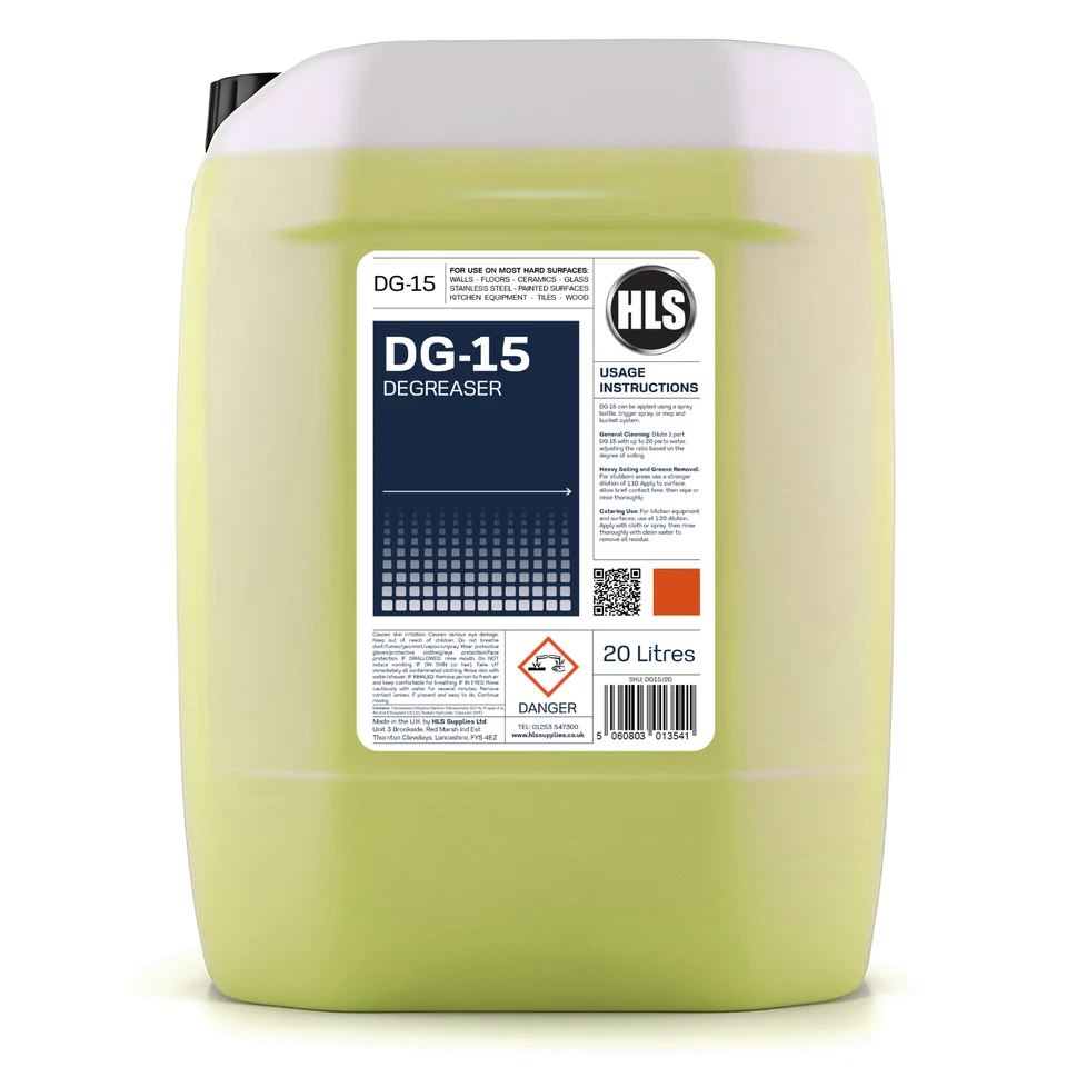 HLS SUPPLIES DG-15 Kitchen Degreaser - Fast Acting Cleaner & Degreaser 20L