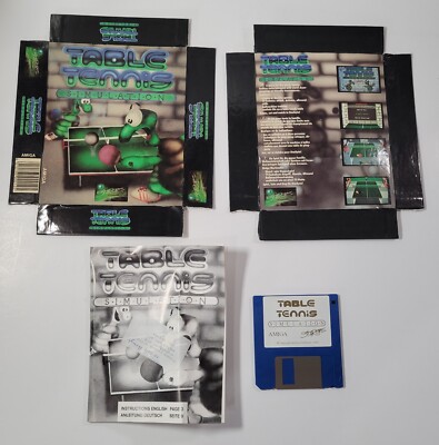 Commodore Amiga - Table Tennis Simulation -  Big Boxed Game - 1989 Starbyte     