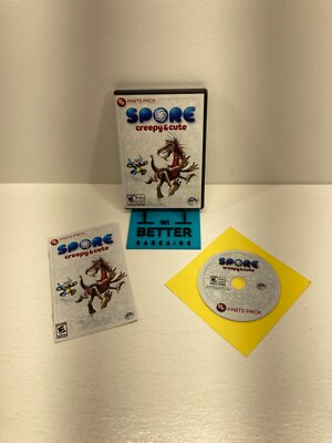 Spore Creepy & Cute Parts Pack PC Windows/Mac 2008 Complete W/Manual & Key Code