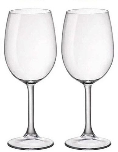 Bormioli Rocco New Sara Crystal Clear 8.5oz Italian Wine Glasses ~ Set of 2 NWOB