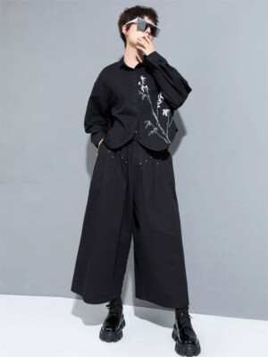 未使用　JAPAN PRACTICE PANTS / BLACK Size:L XYXIONGMAO Men's Streetwear Goth Zipper Techwear Pants Baggy