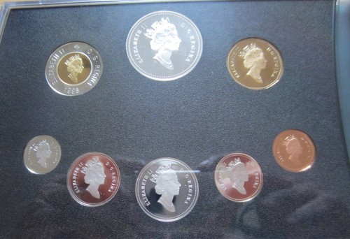 1998 Canada Proof Double Dollar Set (8 Coins Cent to Silver Dollar Mint Set RJ) - Picture 7 of 10