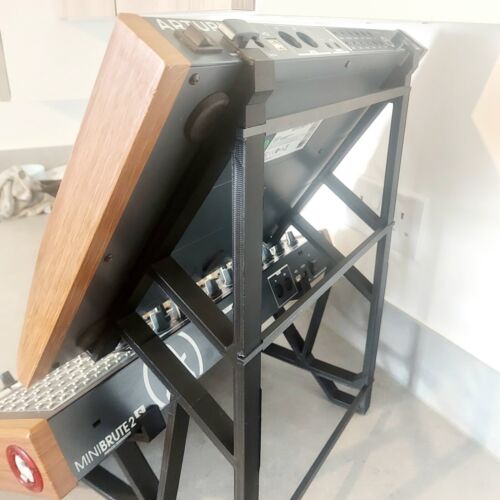 Two Tier Arturia DrumBrute Minibrute 2S Desktop Synth Drum Machine Music Stand - Picture 2 of 7