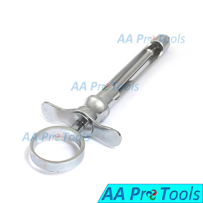 AA Pro: Aspirated Syringe Chrome Plated 1.8 ML Stainless Steel Tip