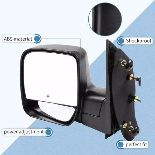 Driver Side Mirrors, Left Rear View Mirrors Fit 2003-2013 for Ford E-150 E-250 2 - Picture 3 of 7