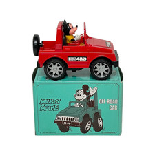 VINTAGE MASUDAYA WALT DISNEY MICKEY MOUSE OFF-ROAD WIND-UP TOY CAR