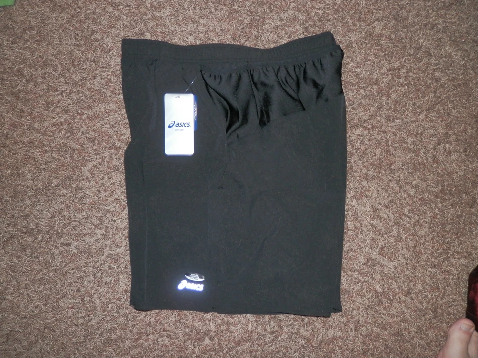 Mens Asics 75 Running Shorts Run Short Black Large $45 7" Compression Brief - Image 2 of 4