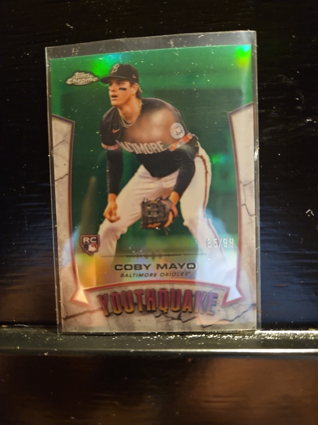 2025 Topps Chrome - Youthquake Coby Mayo #YQ-2 Green Refractor /99 (RC)