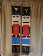 2 Pc Nutcracker Sidelight Banner Indoor Outdoor Front Porch Decor 70"  12" New