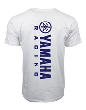 YAMAHA RACING  MOTO GRAPHIC T SHIRT WHITE BLUE