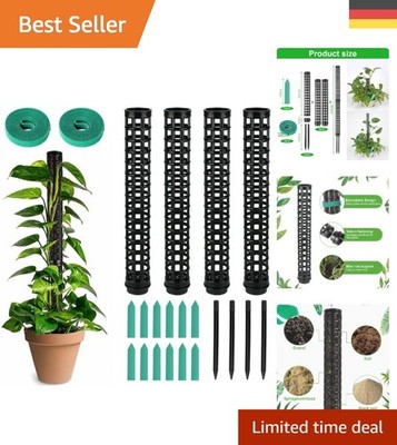4 Stück Monstera Rankhilfe - Hochwertige Unterstützung bis 100 cm, Komplettset