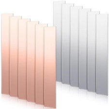 9 Pcs Pure Copper Zinc Anode Sheet 99.9 High Purity Copper Zinc Electrode Stri