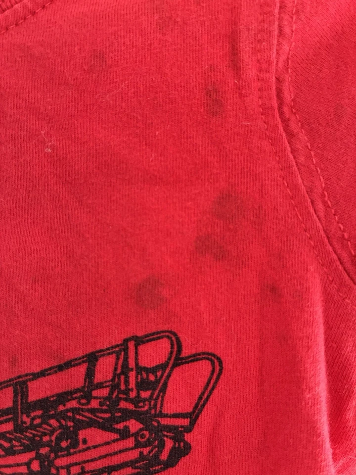 Camisa Carter's Bebé Niños Camiones de Bomberos Algodón Cuello Redondo Manga Corta Roja 18M Foto 3 de 4