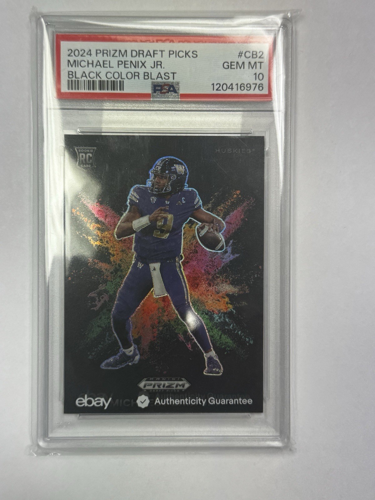 2024 Panini Prizm Draft Picks - Black Color Blast Michael Penix Jr. #CB-2 (RC)