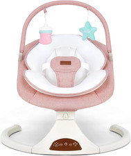 Baby Swings for Infants, Portable Stationary Infant Swing with 5-Speed Settings,