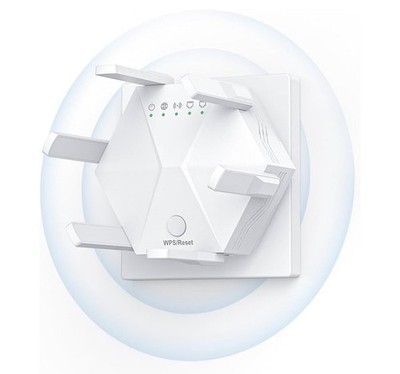 WiFi Signal Booster - 1200Mbps Dual Band 5GHz/2.4GHz; Coverage up to 10,000 sqft