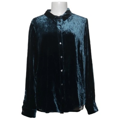 Boden, Hemd, Größe: L, Blau, Seide/Viskose, Einfarbig, Velours, Damen #vWU