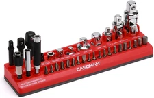 35-Piece Magnetic Socket Accessory Holder, Magnetic Tool Organizer Tray, Holds B