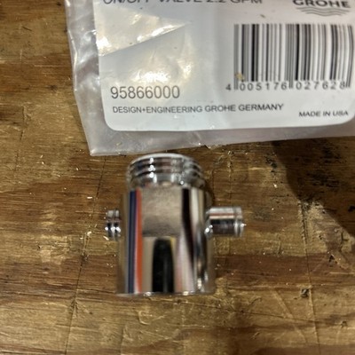 Grohe Universal In-Line Shower  Head Control  / Shut Off Valve M 95866000 Brass