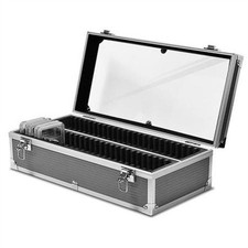 Box For 50 Certified PCGS NGC Coin Slabs Graphite Clear Top Falcon Safe Storage