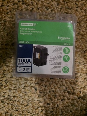 Square D Q02100 100 Amp Circuit Breaker 120/240v 2-Pole