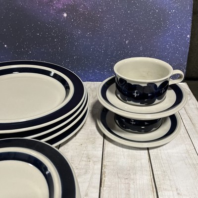 Set Of 20 Arabia of Finland ANEMONE BLUE 5 Piece Place Setting | eBay